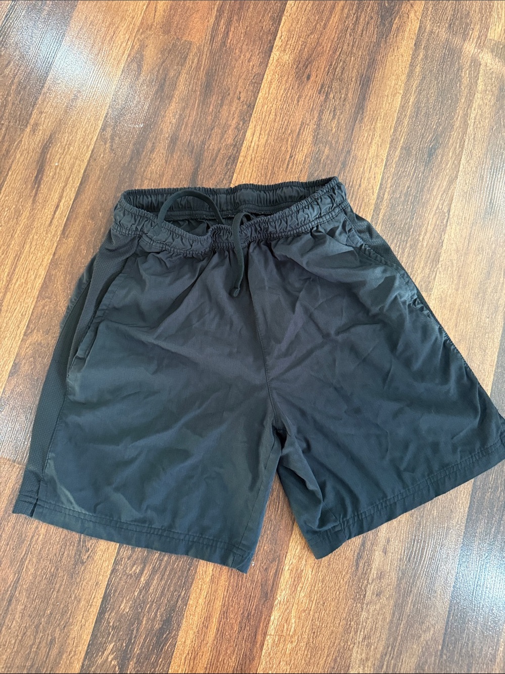 Men's Layers Small Black Athletic Drawstring Shorts
